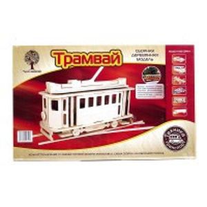 Сборная деревянная модель 'Московский трамвай'