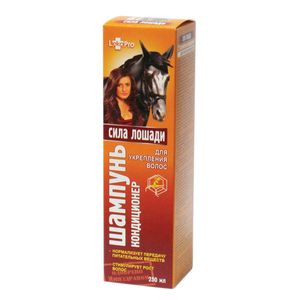 Шампунь-кондиционер «Сила Лошади» с коллагеном и ланолином. 250 мл