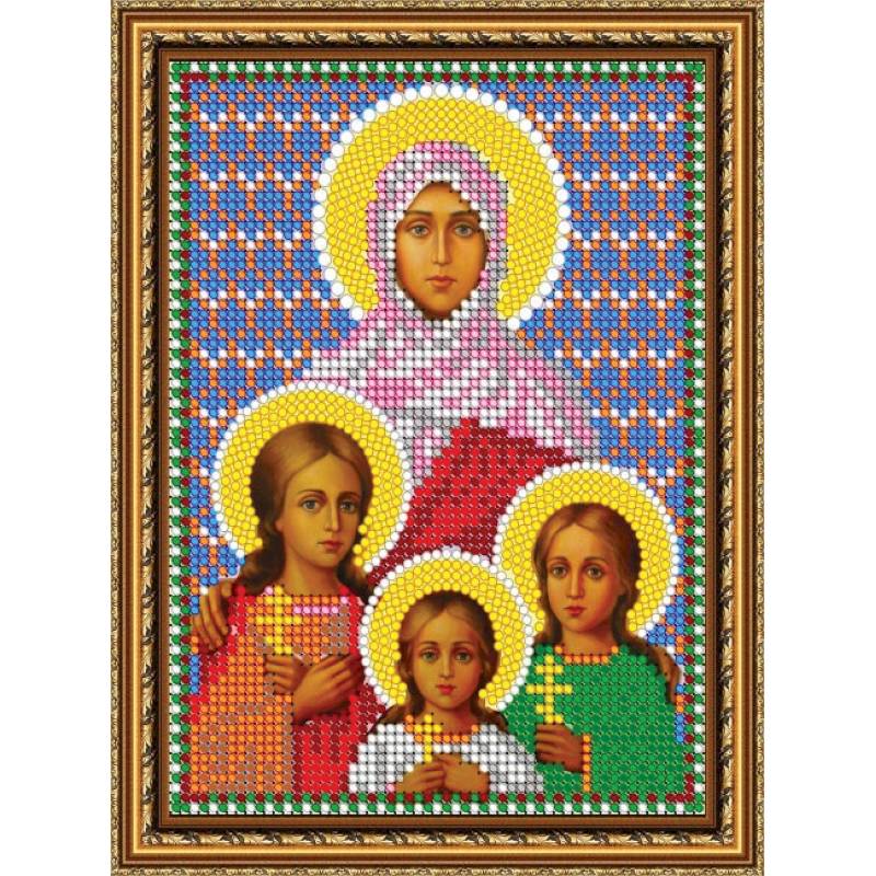 «Светлица» набор для вышивания бисером 8337М «Св. Вера, Надежда, Любовь» бисер Чехия 12x16см