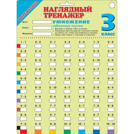 Демонстрационные материалы, книга Математика. Умножение. Табличные случаи. 3 класс купить по скидке