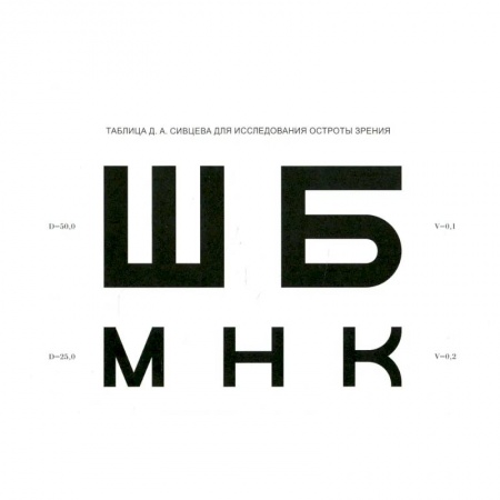 Диагностика. Методы и виды, книга Таблица Д.А. Сивцева для исследования остроты зрения купить по скидке