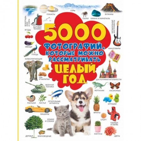 Знакомство с миром, развитие малыша, книга 5000 фотографий, которые можно рассматривать целый год купить по скидке